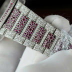 Patek Philippe Watch Nautilus Haute Joaillerie 7118 Full Moissanite Diamonds 35.2mm
