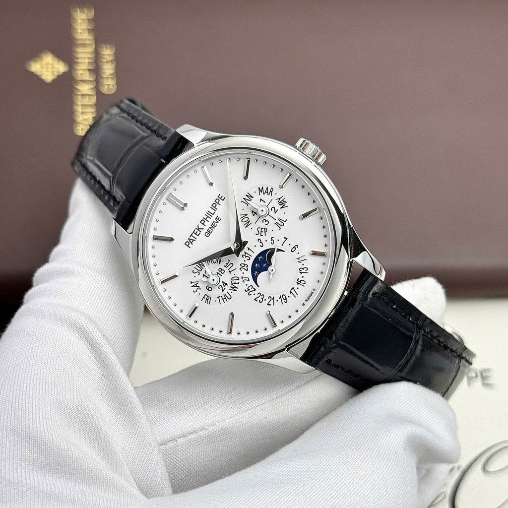 Patek Philippe Grand Complications 5327 White Watch Leather Strap 40mm