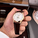 Patek Philippe Watch Complications 5396R White Dial Leather Strap 38.5mm