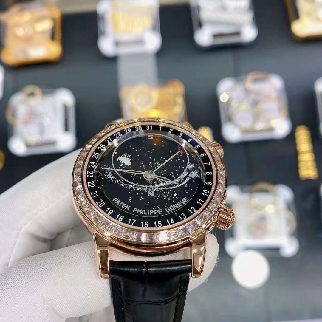 Patek Philippe Sky Moon Celestial 6104R Watch Black Dial 40mm