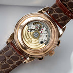 Patek Philippe Watch Perpetal Calendar 5270 White Dial Leather Strap 41mm