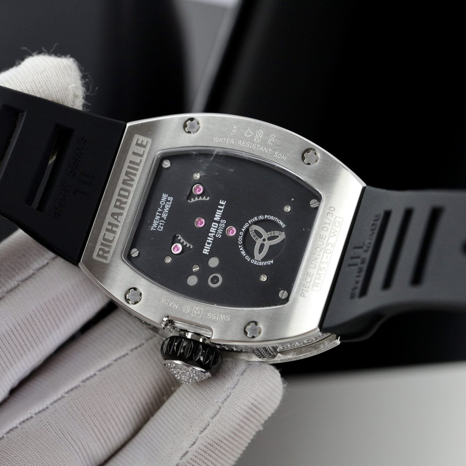 Richard Mille RM51  Watch With Full Diamond 40mm