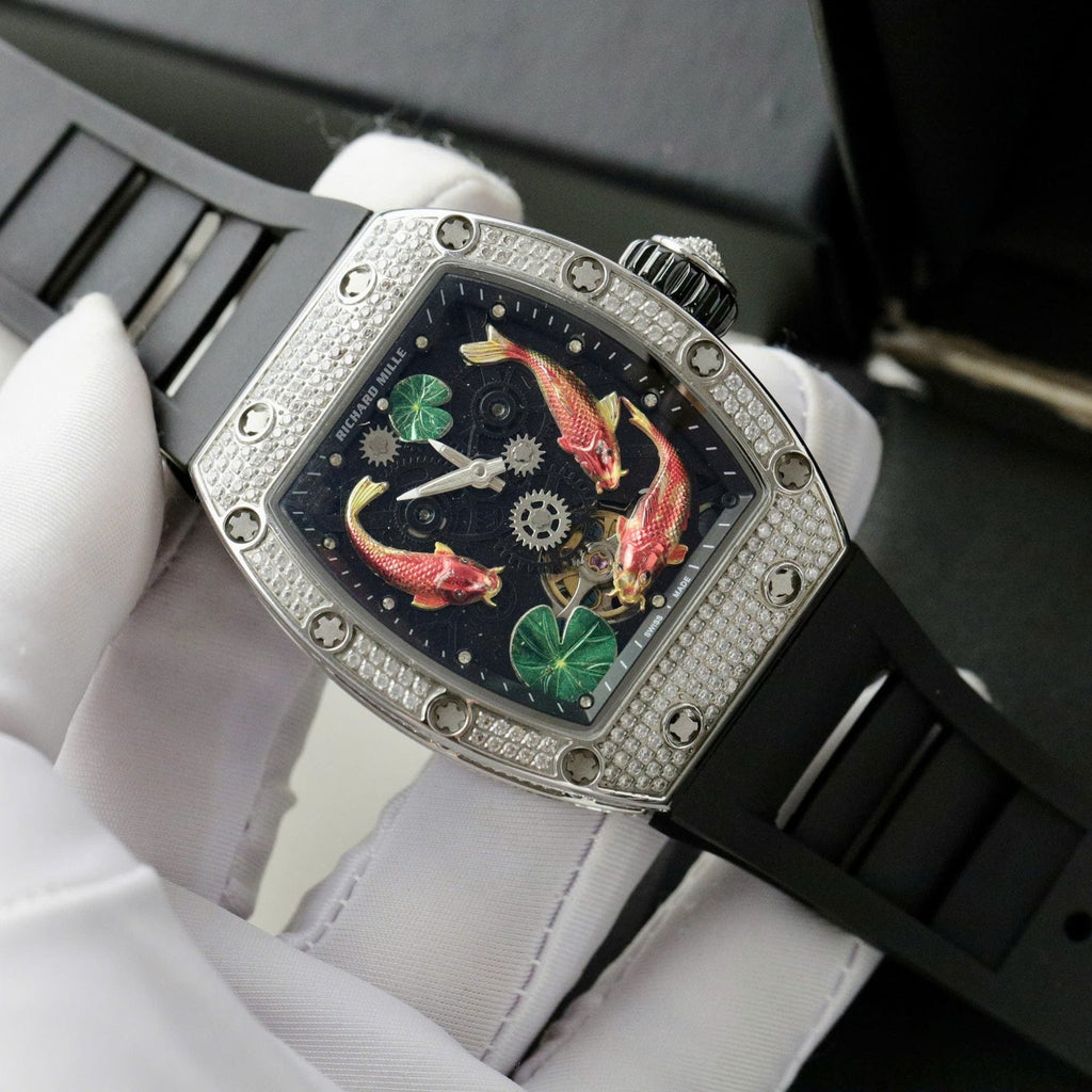 Richard Mille  Watch Rubber Strap Black 42mm
