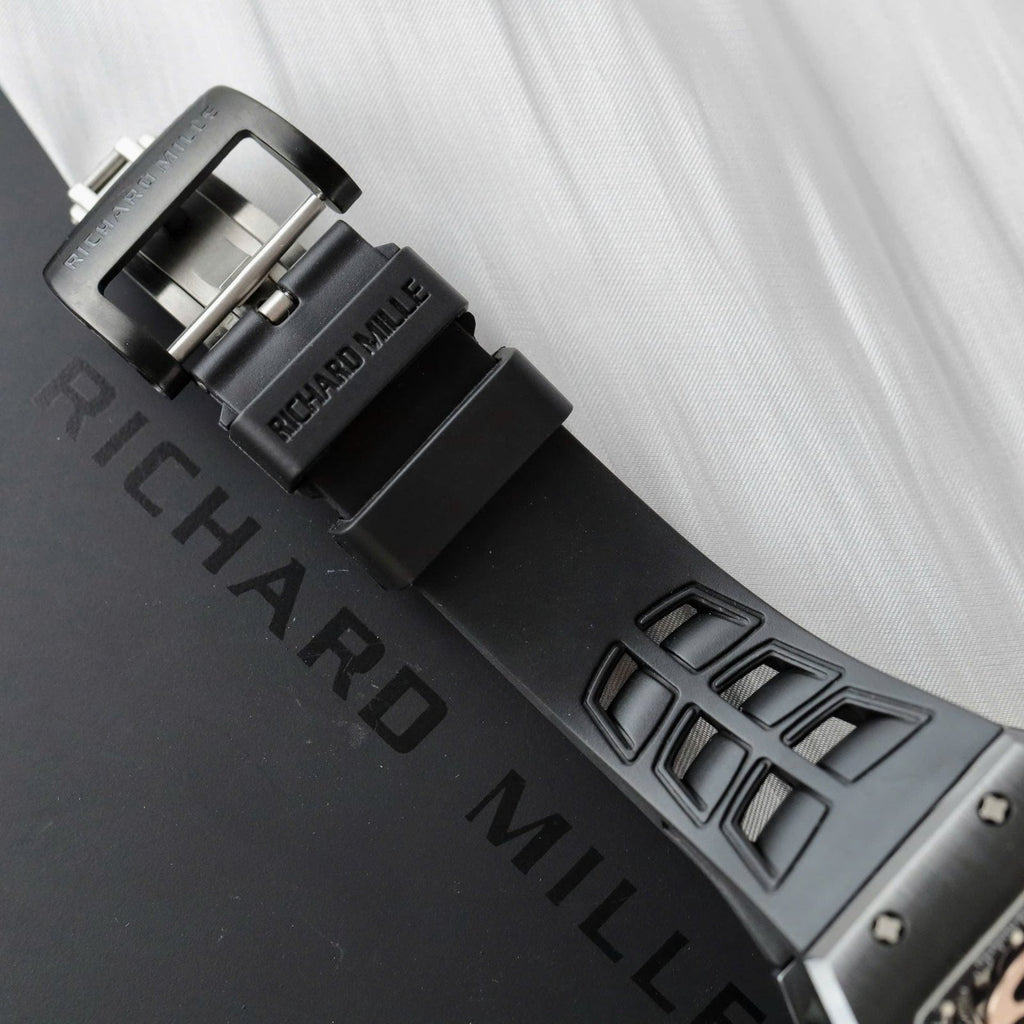Richard Mille High End Watch RM052 Skull Tourbillon Black Ceramic Rubber Strap 43mm
