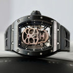 Richard Mille High End Watch RM052 Skull Tourbillon Black Ceramic Rubber Strap 43mm