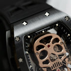 Richard Mille High End Watch RM052 Skull Tourbillon Black Ceramic Rubber Strap 43mm