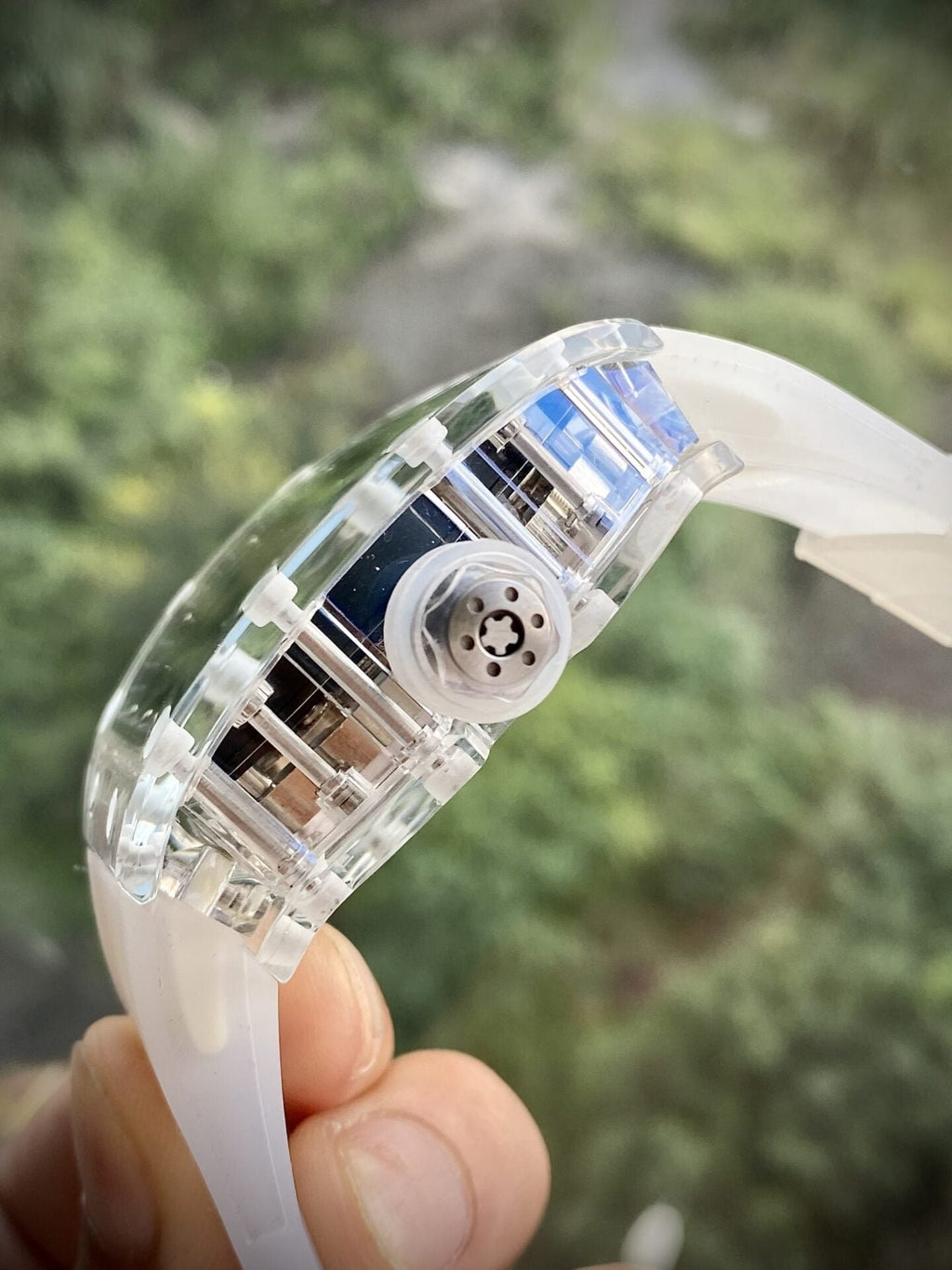Richard Mille Watch RM12-01 Tourbillon Sapphire Rubber Strap 44mm