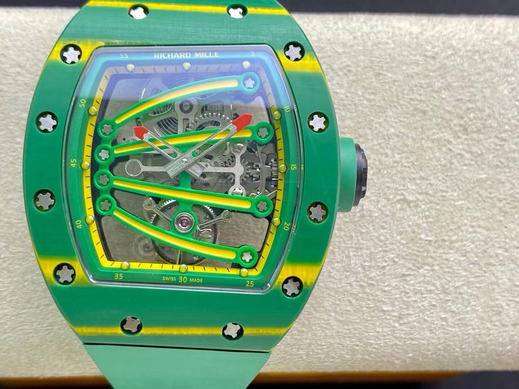 Richard Mille Watch RM59-01 Yohan Blake Tourbillon Carbon Green 43x50mm