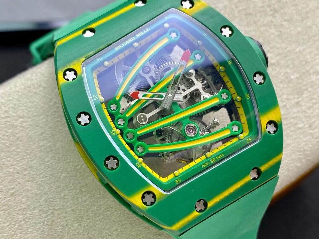 Richard Mille Watch RM59-01 Yohan Blake Tourbillon Carbon Green 43x50mm