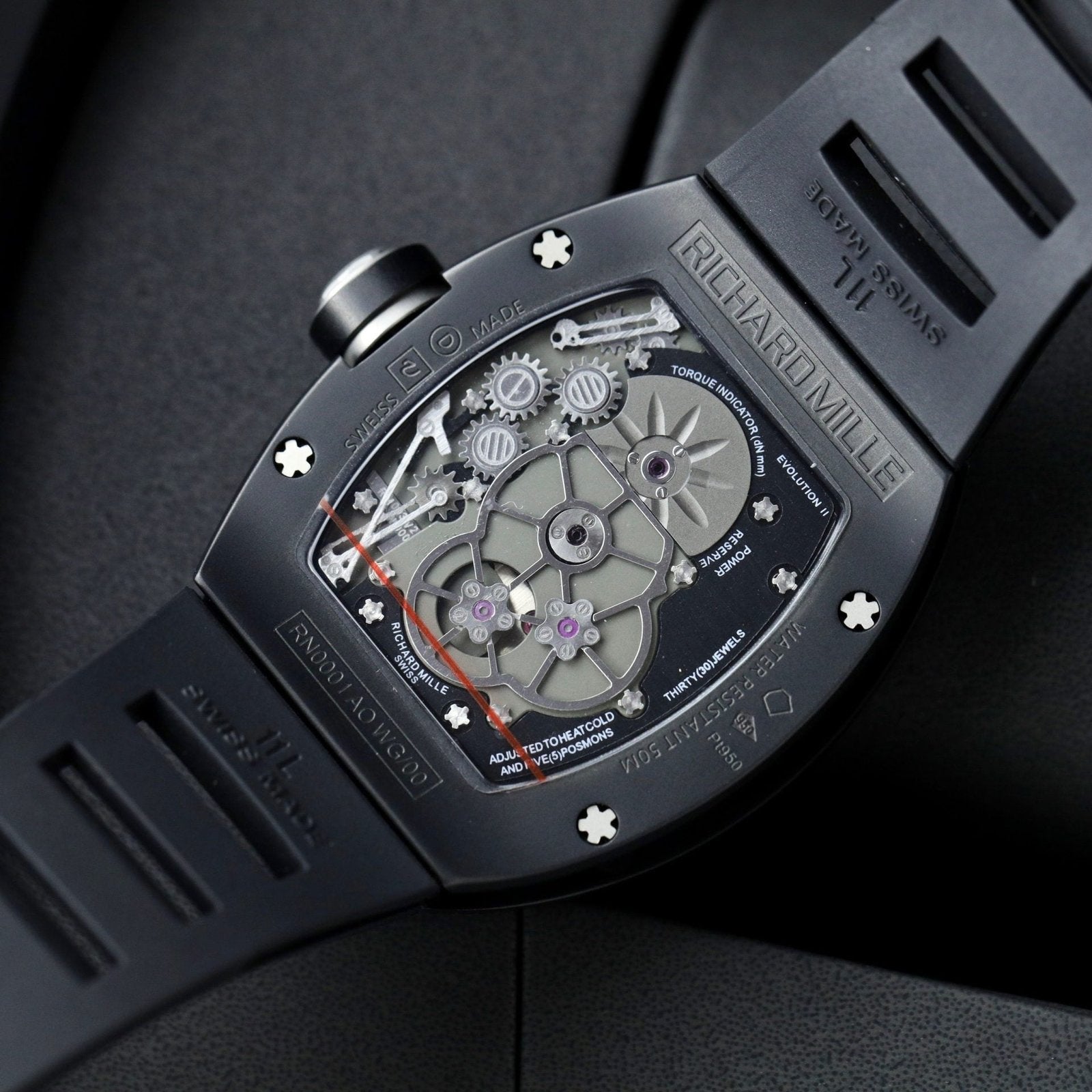 Richard Mille Watch RM001 Tourbillon Black Ceramic 42mm