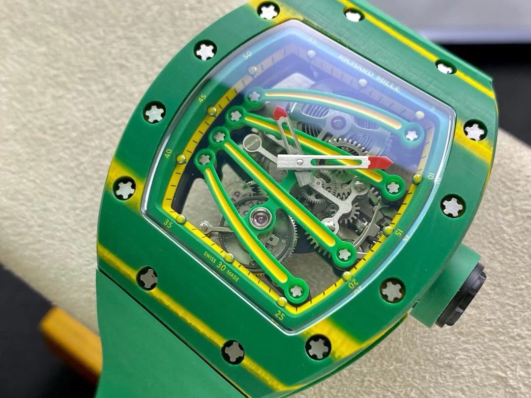Richard Mille Watch RM59-01 Yohan Blake Tourbillon Carbon Green 43x50mm