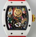 Richard Mille  Watche RM88 Smiley White Ceramic Fabic Nato Strap 42mm