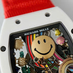Richard Mille  Watche RM88 Smiley White Ceramic Fabic Nato Strap 42mm