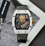 Richard Mille Watch RM88 Smiley Fabic Nato Gray 42mm
