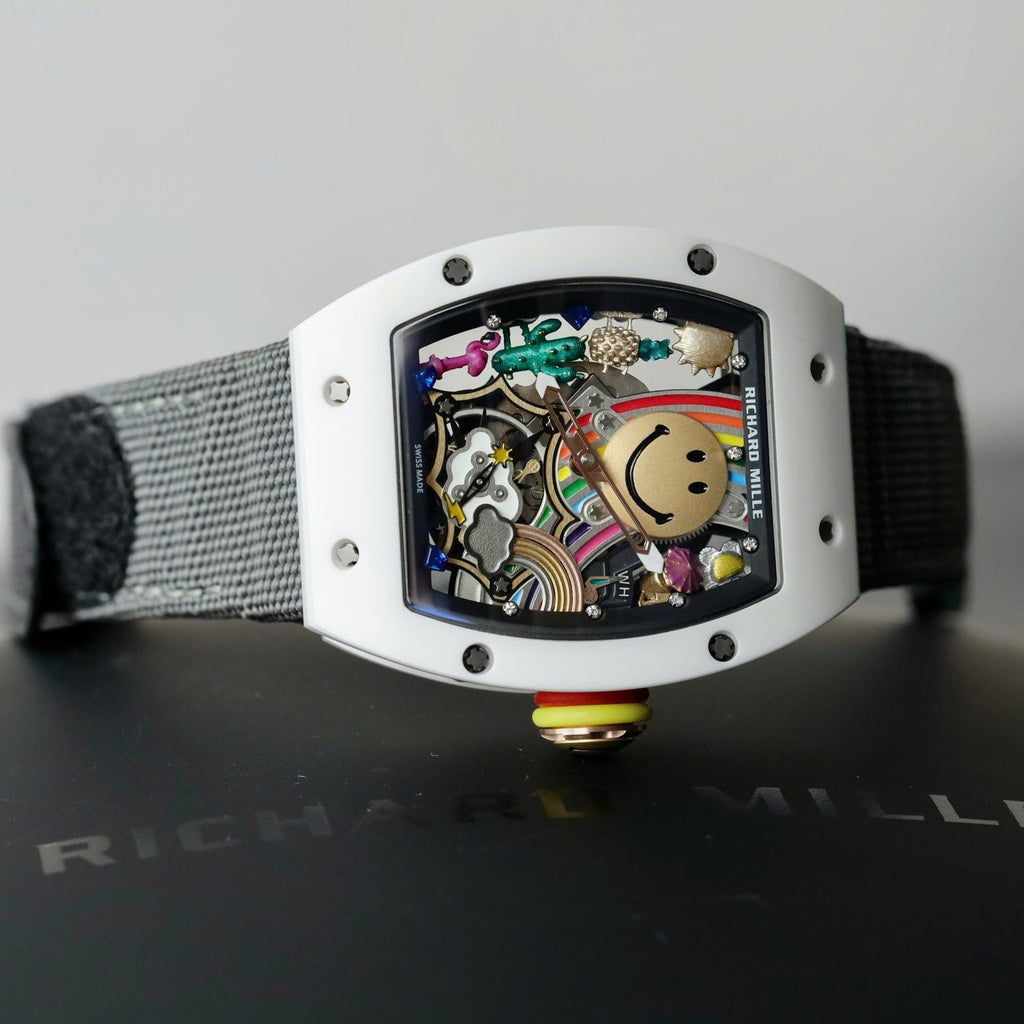 Richard Mille Watch RM88 Smiley Fabic Nato Gray 42mm