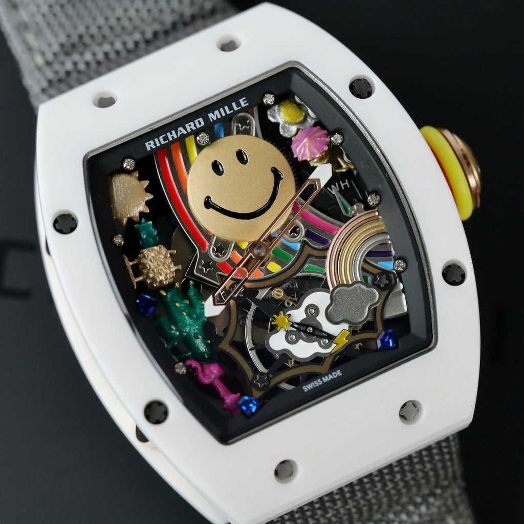 Richard Mille Watch RM88 Smiley Fabic Nato Gray 42mm