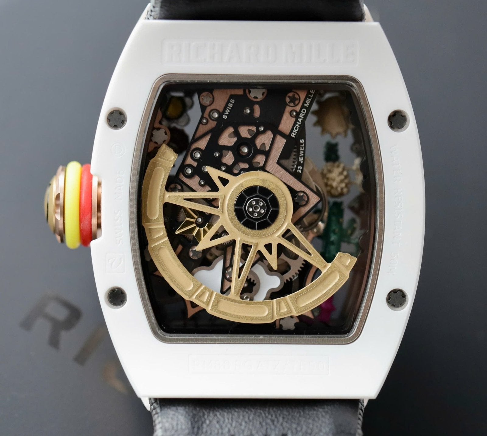 Richard Mille Watch RM88 Smiley Fabic Nato Gray 42mm