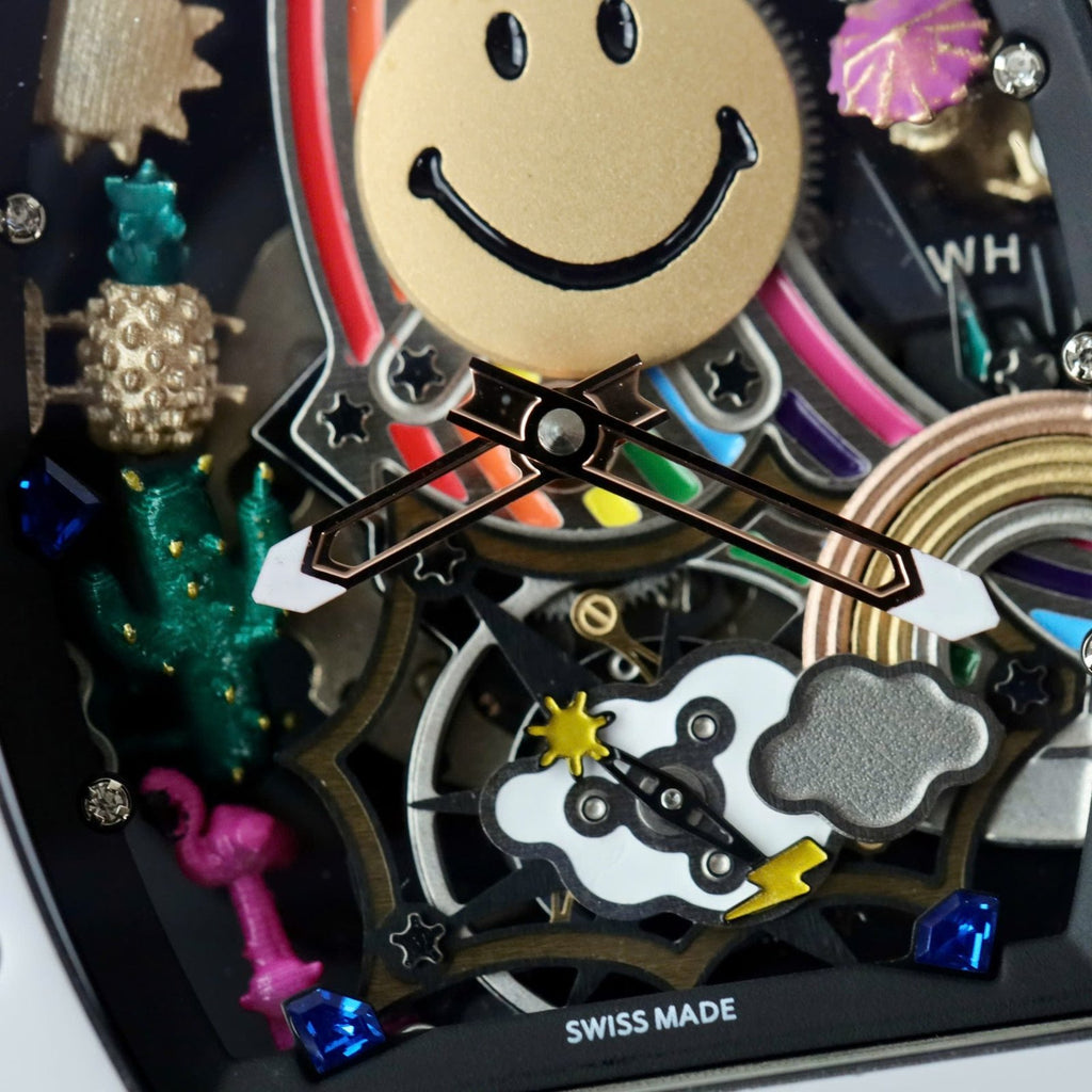 Richard Mille Watch RM88 Smiley Fabic Nato Gray 42mm