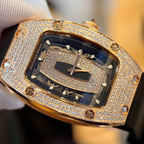 Richard Mille RM007 Gold Wrapped  Watch With Moissanite Diamonds 36mm