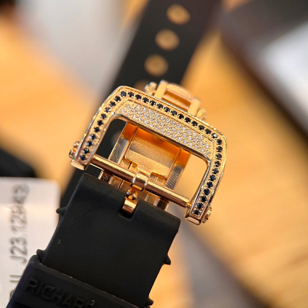 Richard Mille RM007 Gold Wrapped  Watch With Moissanite Diamonds 36mm