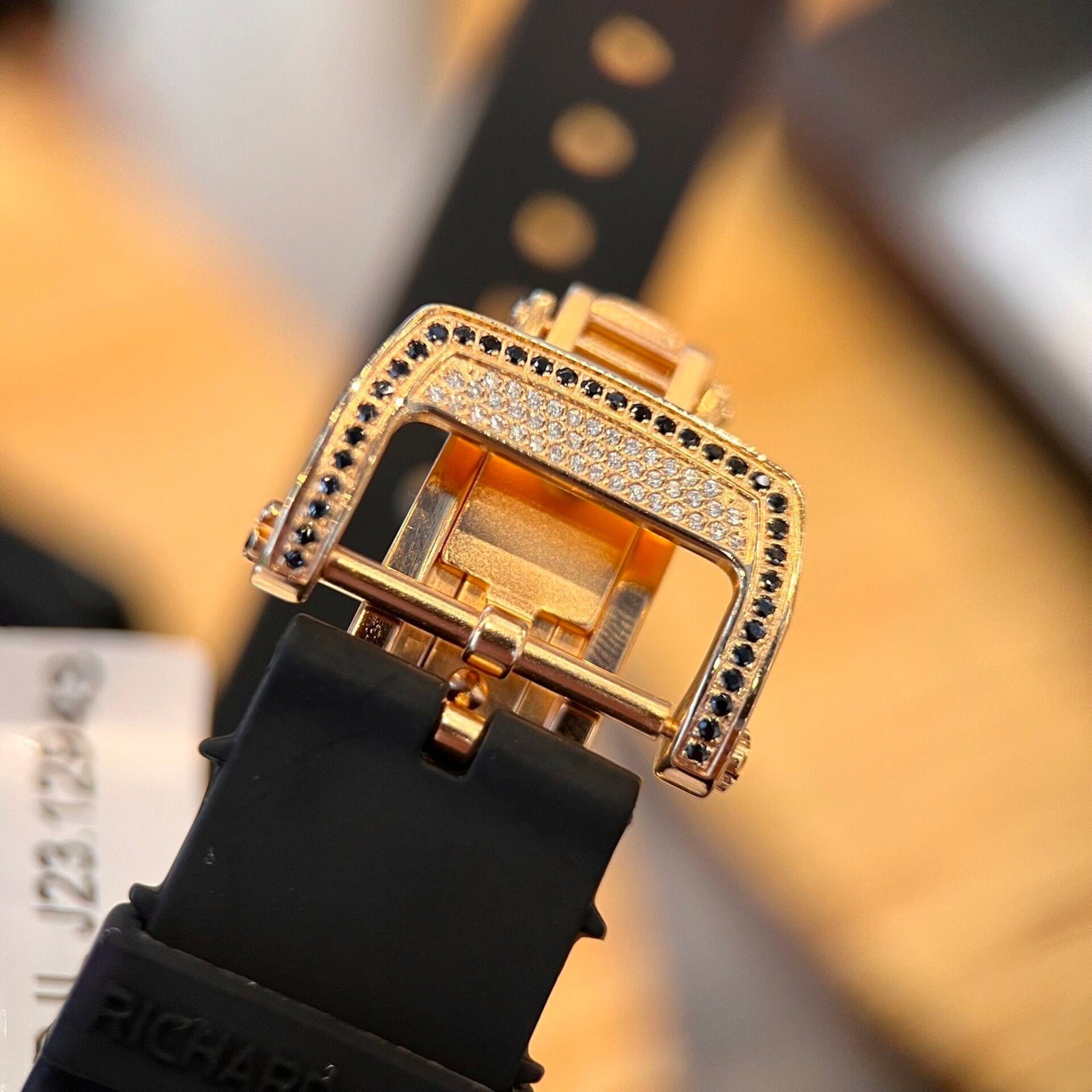 Richard Mille RM007 Gold Wrapped  Watch With Moissanite Diamonds 36mm