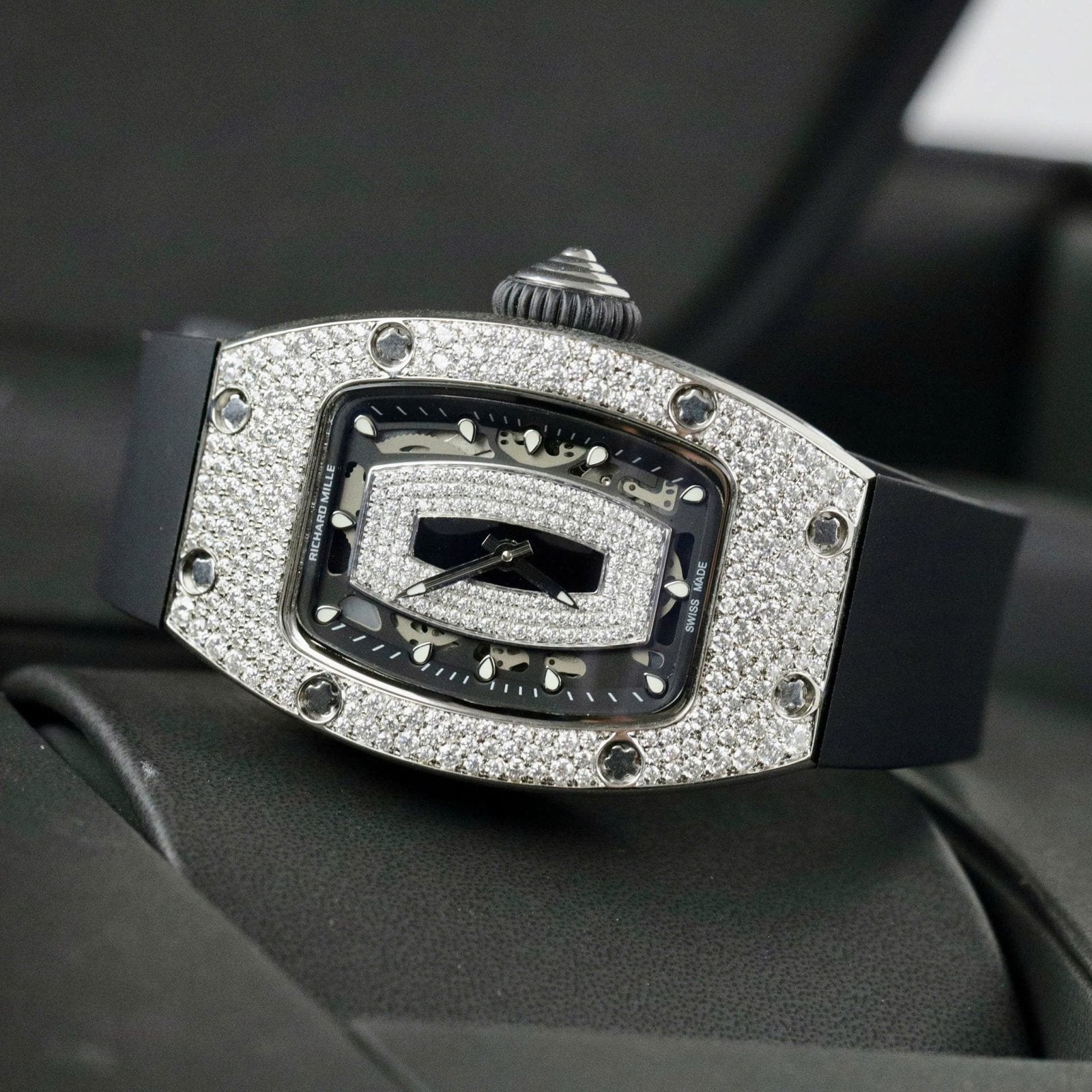 Richard Mille RM007 Watch Moissanite Diamonds 36mm