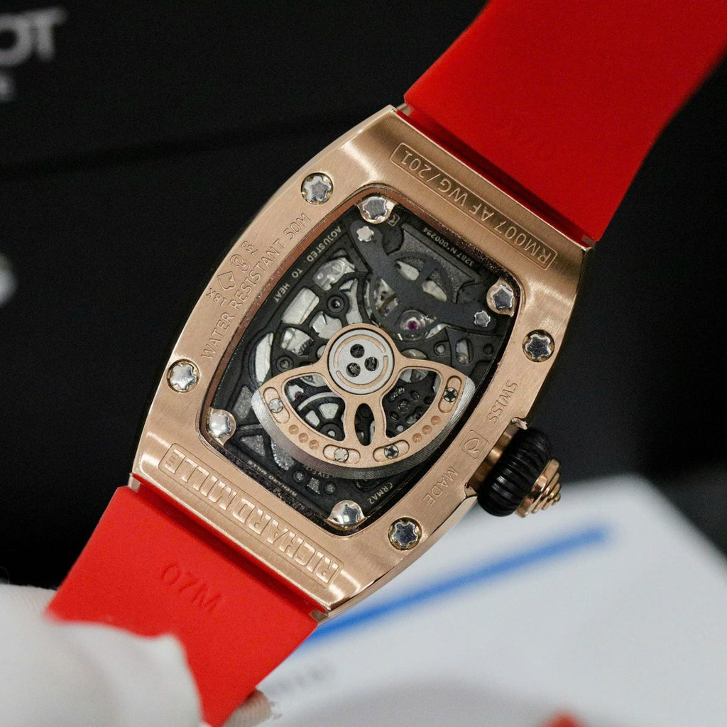 Richard Mille RM007 Watch  Moissanite Diamonds Red 36mm