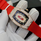 Richard Mille RM007 Watch  Moissanite Diamonds Red 36mm