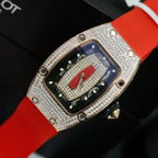 Richard Mille RM007 Watch  Moissanite Diamonds Red 36mm