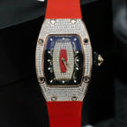 Richard Mille RM007 Watch  Moissanite Diamonds Red 36mm
