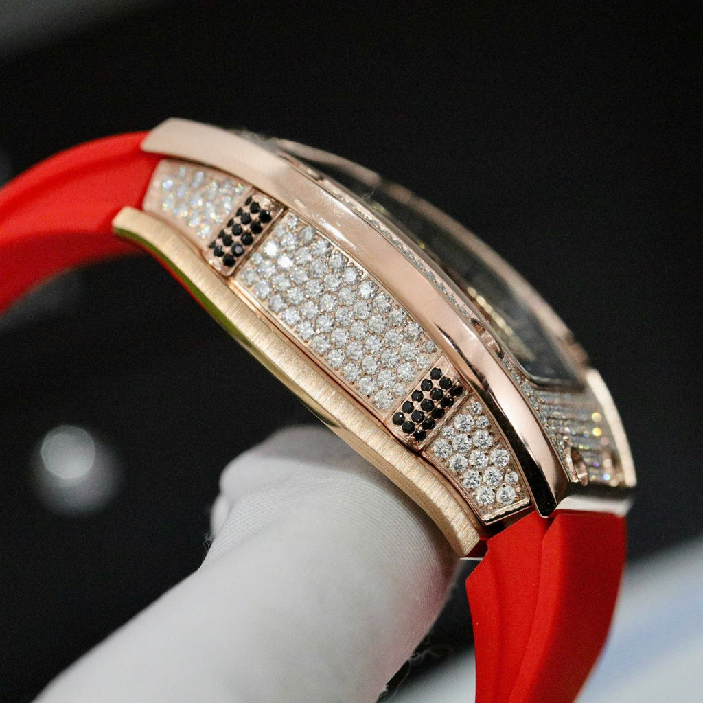 Richard Mille RM007 Watch  Moissanite Diamonds Red 36mm