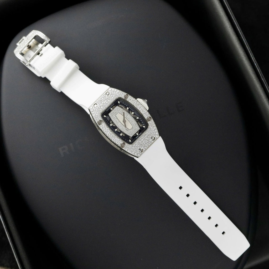 Richard Mille RM007 Watch White  Full Moissanite Diamonds 36mm