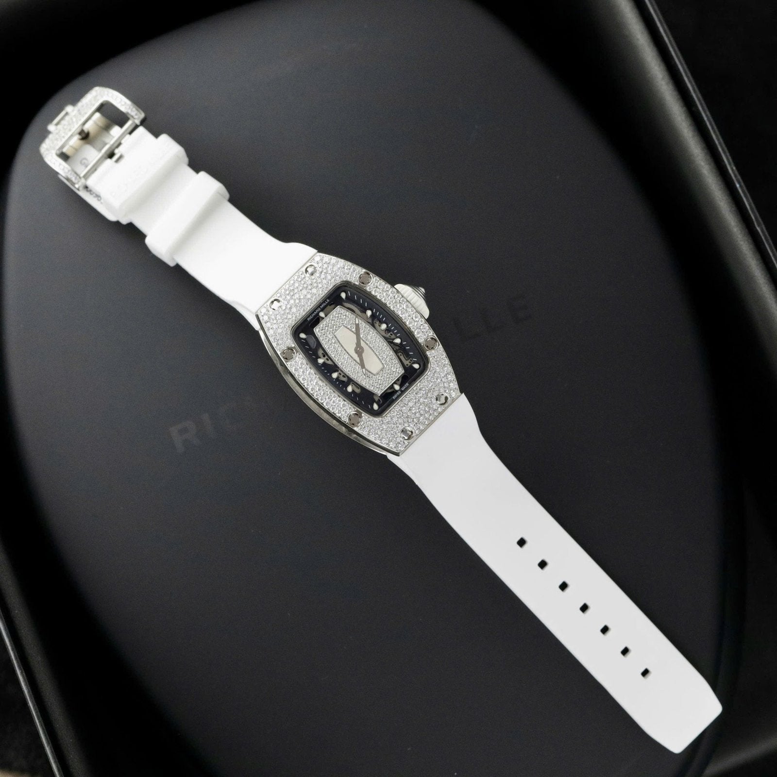 Richard Mille RM007 Watch White  Full Moissanite Diamonds 36mm