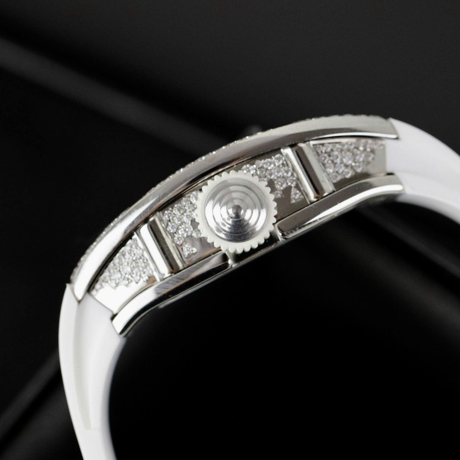 Richard Mille RM007 Watch White  Full Moissanite Diamonds 36mm