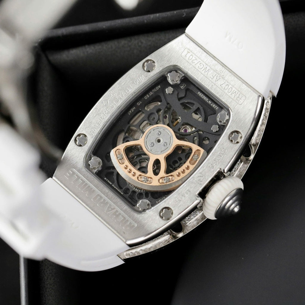 Richard Mille RM007 Watch White  Full Moissanite Diamonds 36mm