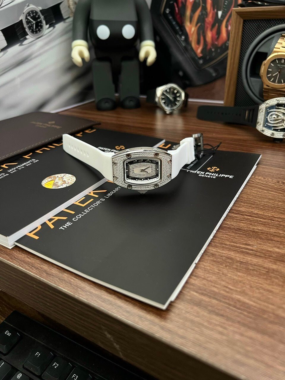 Richard Mille Watch RM007 Mother Of Pearl Dial Rubber Strap 36mm