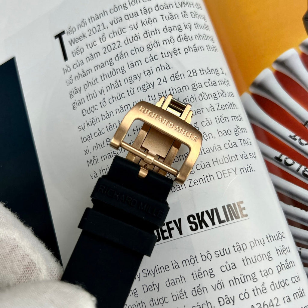 Richard Mille RM007 Watch Rose Gold With Full Stone 36mm