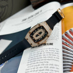 Richard Mille RM007 Watch Rose Gold With Full Stone 36mm