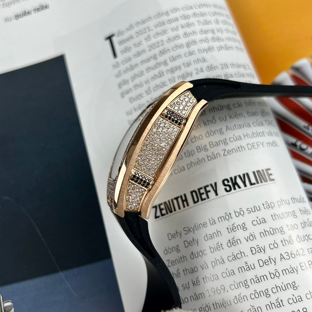 Richard Mille RM007 Watch Rose Gold With Full Stone 36mm