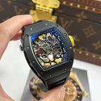 Richard Mille RM035 Americas Toro  Watch Black Ceramic Rubber Strap 40x48mm