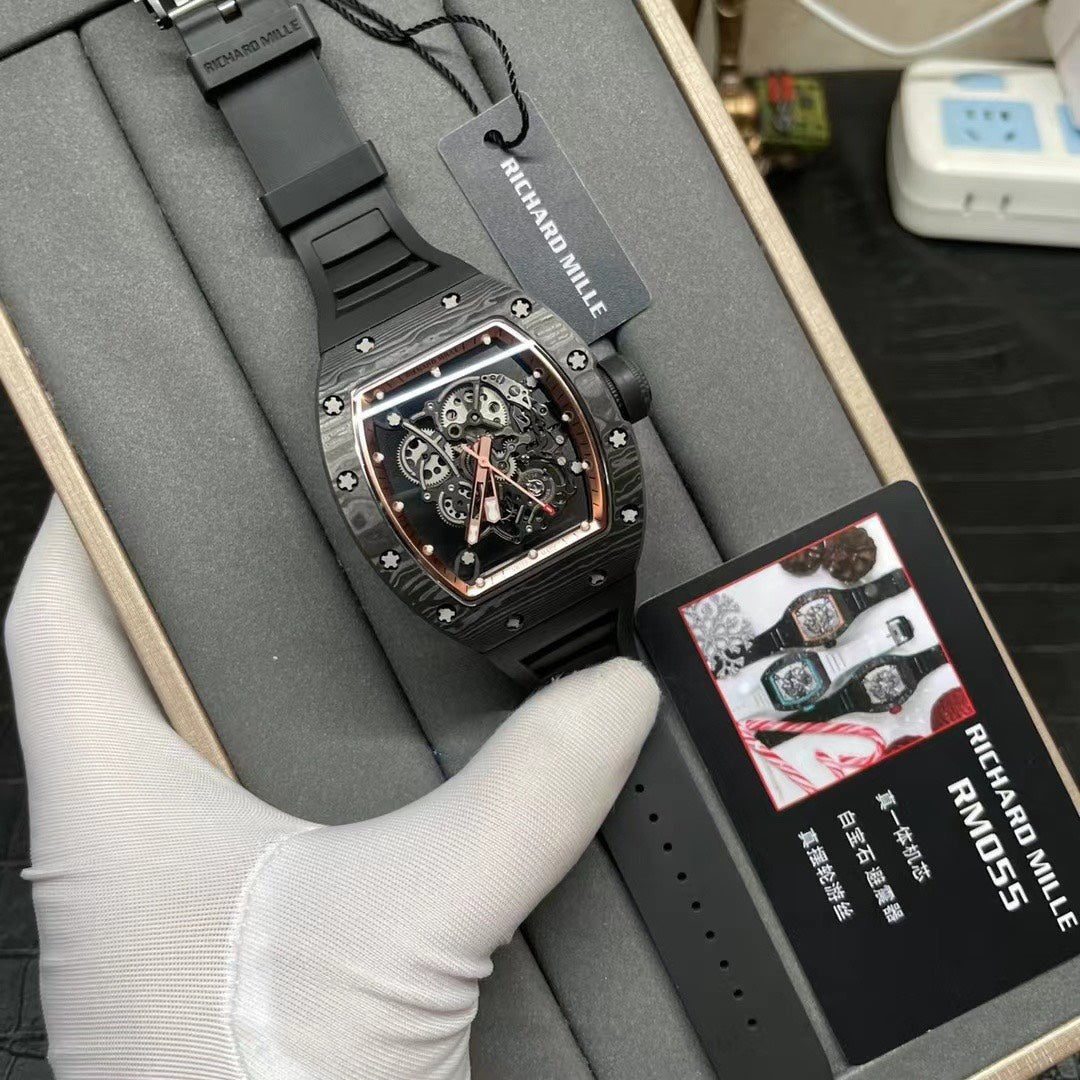 Richard Mille RM055 Carbon  Watch Black  45mm