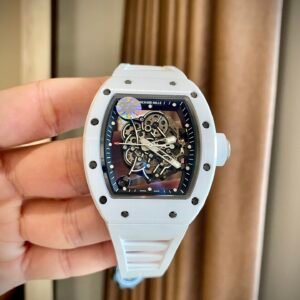 Richard Mille Watch RM055 Bubba Watson Grey Ceramic Rubber Strap 42.7×49.9mm