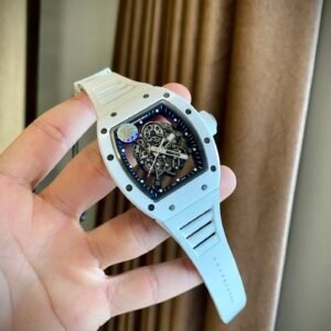 Richard Mille Watch RM055 Bubba Watson Grey Ceramic Rubber Strap 42.7×49.9mm
