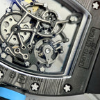 Richard Mille RM055  Watch Full Carbon Case Rubber Strap 45mm