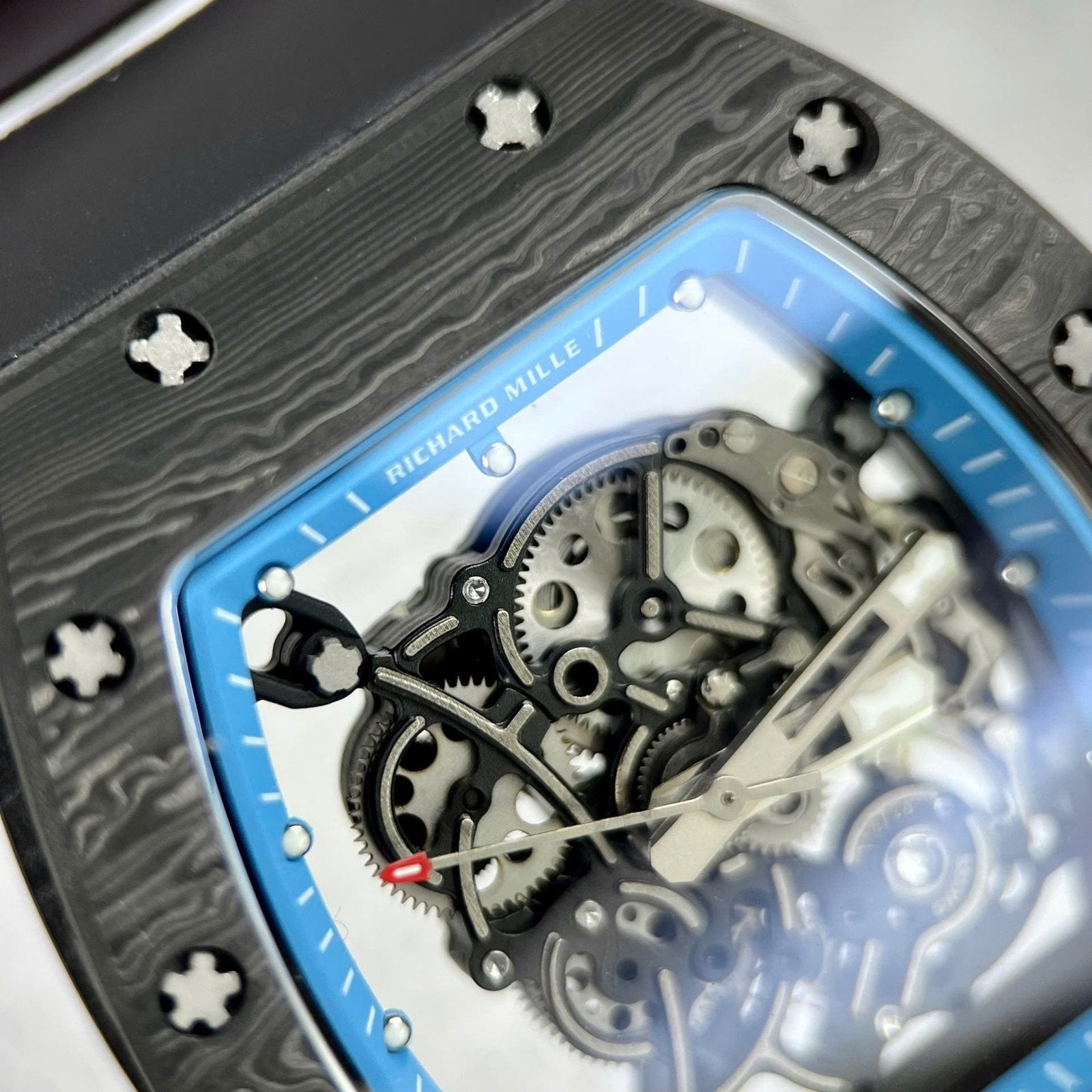 Richard Mille RM055  Watch Full Carbon Case Rubber Strap 45mm