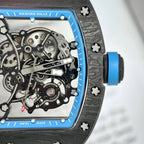 Richard Mille RM055  Watch Full Carbon Case Rubber Strap 45mm