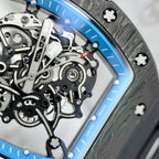 Richard Mille RM055  Watch Full Carbon Case Rubber Strap 45mm