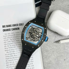 Richard Mille RM055  Watch Full Carbon Case Rubber Strap 45mm