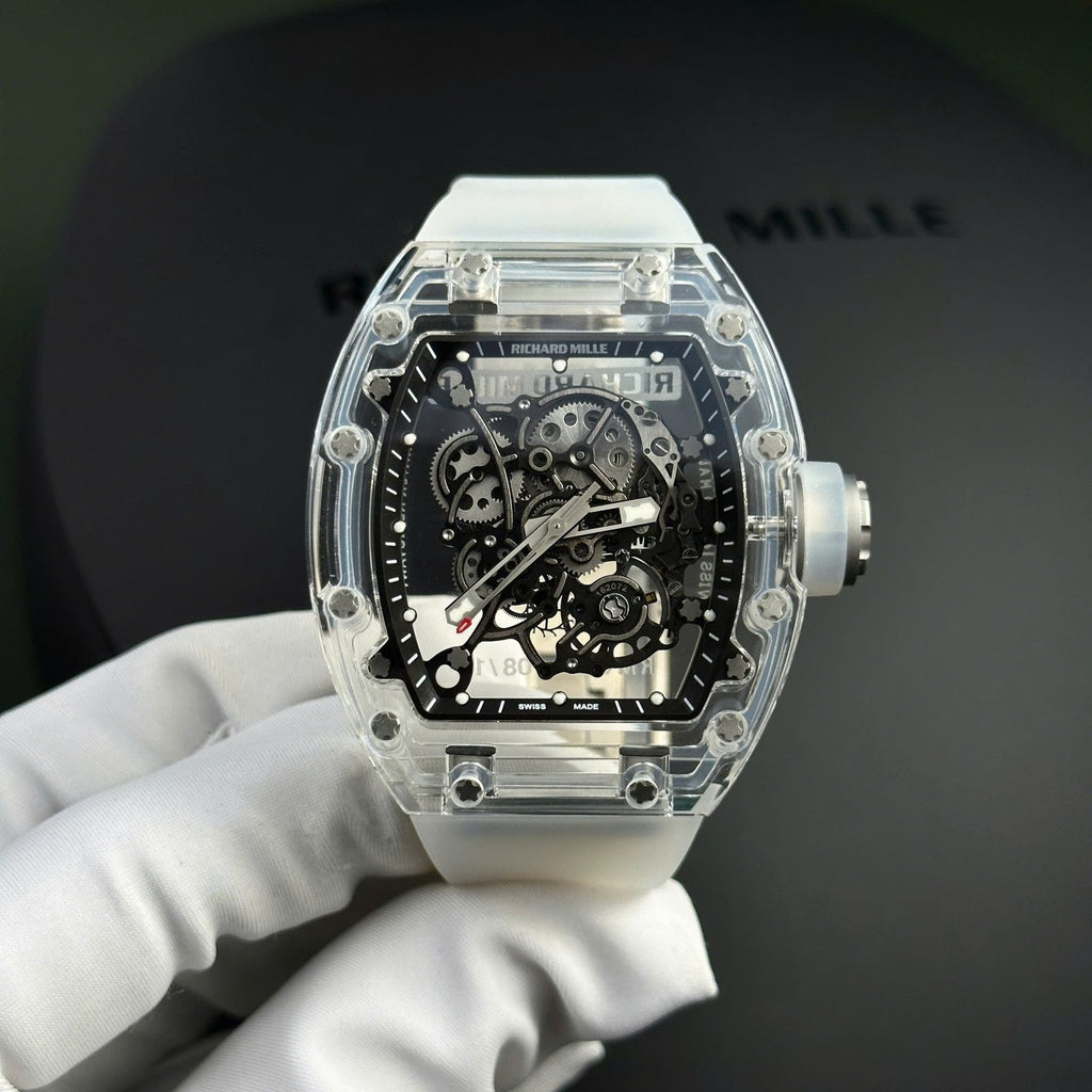 Richard Mille RM055 Sapphire Crystal Watch Rubber Strap 45mm