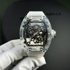 Richard Mille RM055 Sapphire Crystal Watch Rubber Strap 45mm